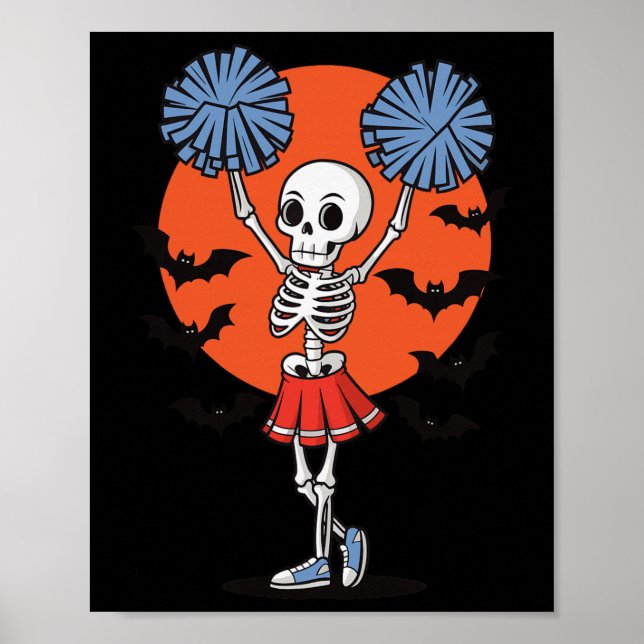 Skeleton Cheerleader Cheerleading _3  Poster (Front)