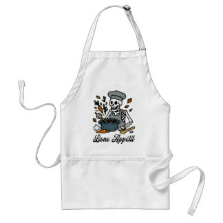 Skeleton Chef Halloween - Funny Fall Baking Gift Standard Apron
