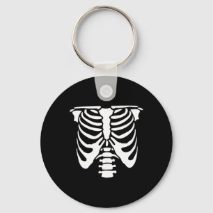 Skeleton Chest Rib Cage Bones Halloween X-ray Keychain