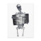 Skeleton Chest Xray White Postcard