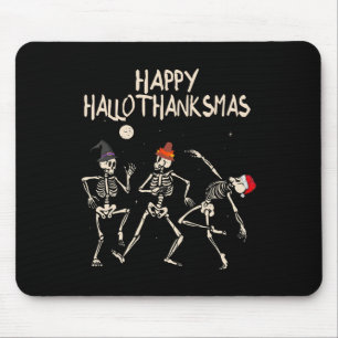 Skeleton Christmas Halloween Thanksgiving Fun Mouse Pad