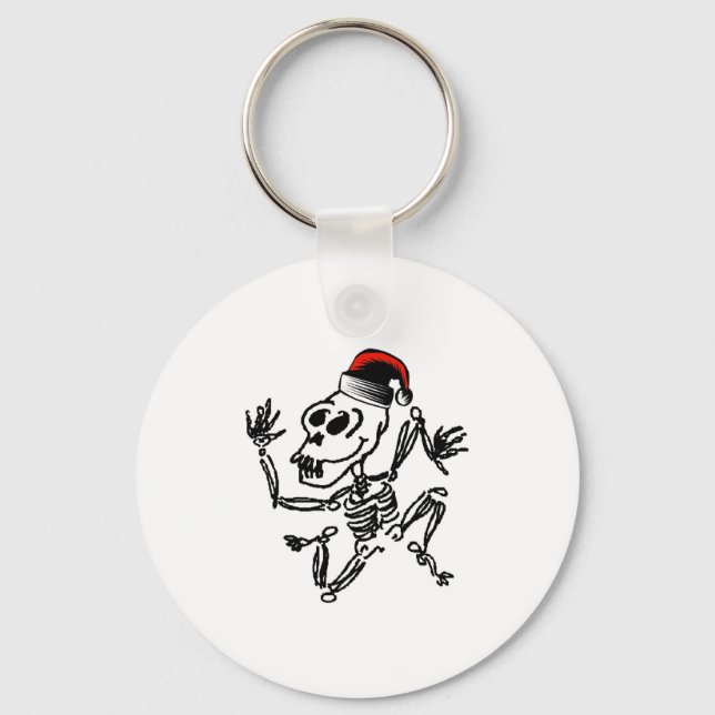 Skeleton Christmas Keychain (Front)