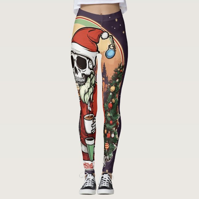 Skeleton Christmas legging  (Front)