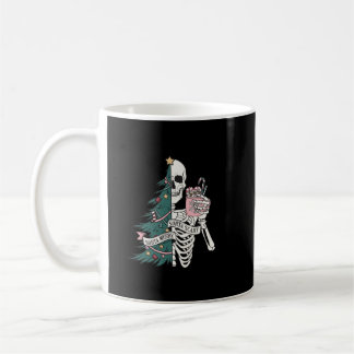 skeleton christmas tree coffee mug