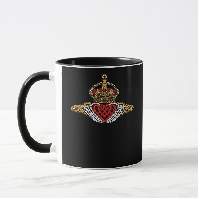 Skeleton Claddagh Colour Mug (Left)
