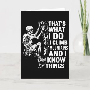 Skeleton Climbing Boulder Wall Rock Halloween Clim Card