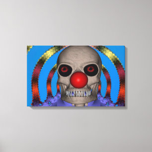 Skeleton Clown Canvas Print