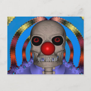Skeleton Clown Postcard