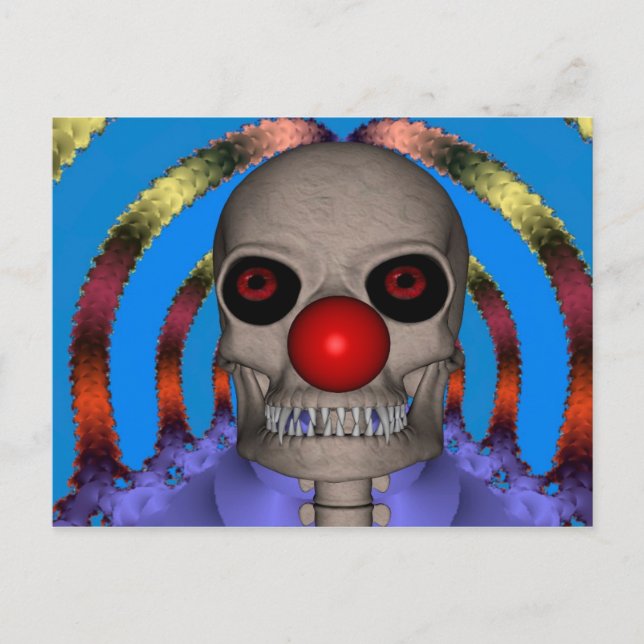Skeleton Clown Postcard (Front)