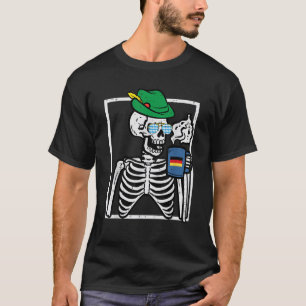 Skeleton Coffee German Bavarian Men T-Shirt