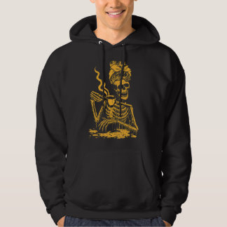 Skeleton Coffee Messy Bun Coffee Hoodie