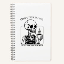 Skeleton Coffee Quote Art - Bold Black Typography