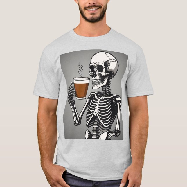 Skeleton coffee T-Shirt (Front)