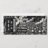 Skeleton Concert Rock Show Ticket | Halloween