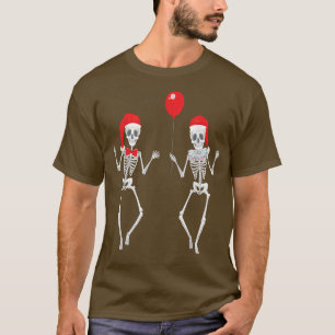 Skeleton Costume Christmas Funny Skull T-Shirt