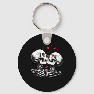 Skeleton Couple For Halloween Valentine's Day Of T Keychain