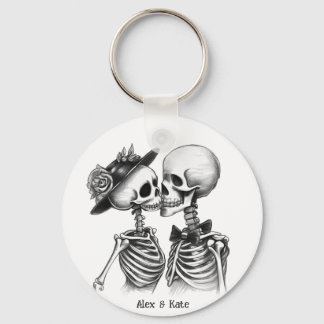 Skeleton Couple Keychain