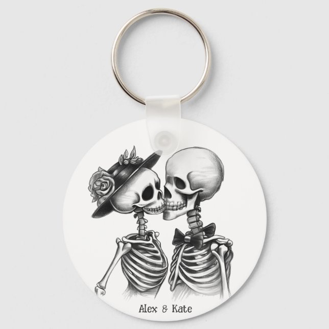 Skeleton Couple Keychain (Front)