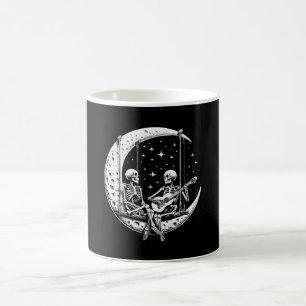 Skeleton Couple Moon Guitar Coffee Mug