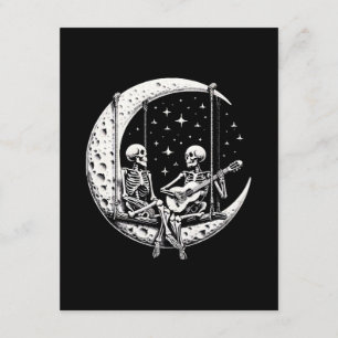 Skeleton Couple Moon Guitar Enclosure Card