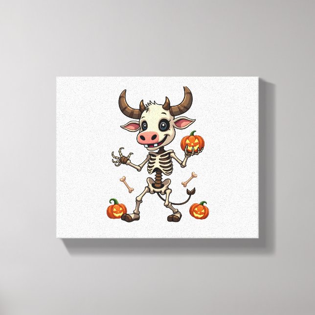Skeleton Cow Parade Canvas Print (Front)