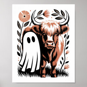 Skeleton Cow Parade Poster