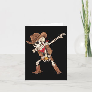 Skeleton Cowboy Halloween Costume Boys Mens Kids Card