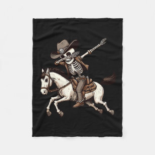 Skeleton Cowboy Halloween Costume Kids Boys Men Da Fleece Blanket