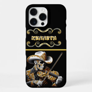 Skeleton Cowboy Playing The Violin iPhone 16 Pro Max Case