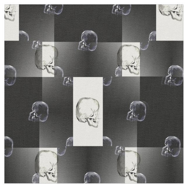 Skeleton Crew Cotton Fabric (Close Up)