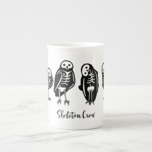 Skeleton Crew Owl Quartet Bone China Mug