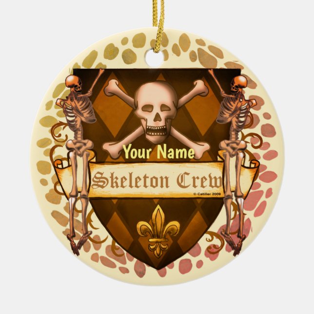 Skeleton Crew Shield  Ceramic Ornament (Front)