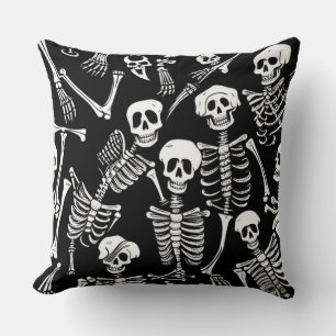 Skeleton Crew Throw Pillow