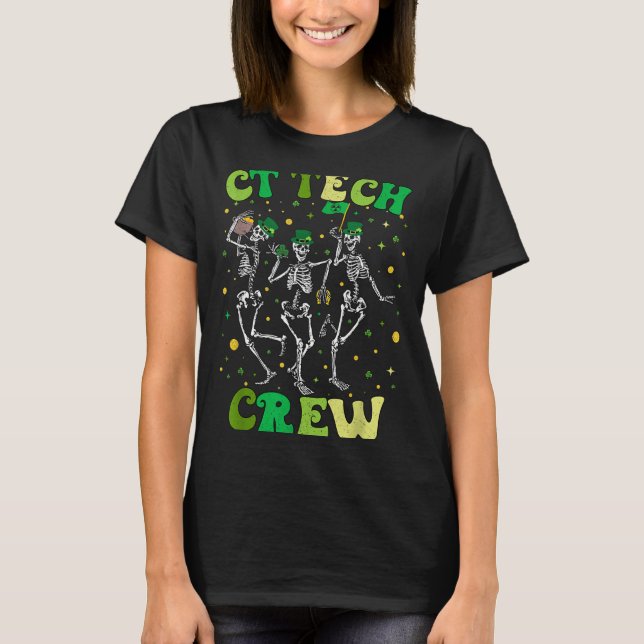 Skeleton CT Tech Crew St Patricks Computed T-Shirt (Front)