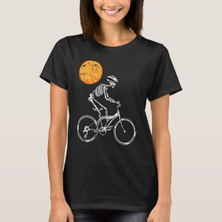 Skeleton Cyclist Bicycle Halloween Costume Men Wom T-Shirt