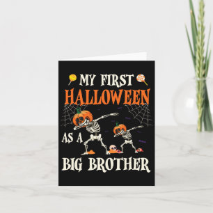 Skeleton Dabbin Together My First Halloween As A B Card