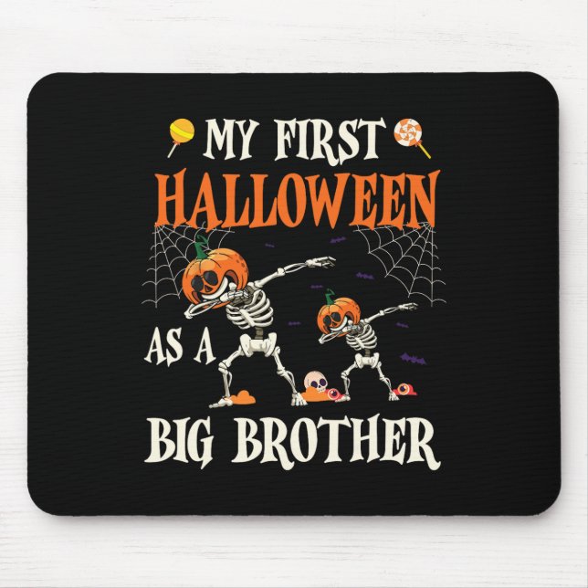 Skeleton Dabbin Together My First Halloween As A B Mouse Pad (Front)