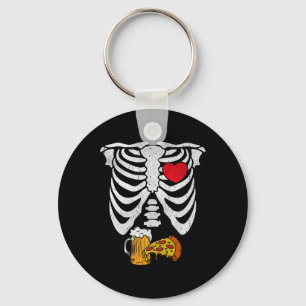Skeleton Dad Halloween Pregnancy Couples Costumes Keychain