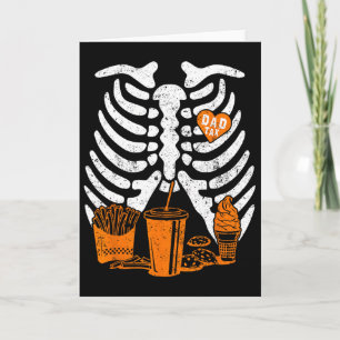Skeleton Dad Tax Fast Food Halloween Spooky Trick Card