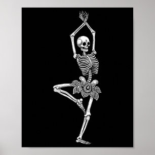 Skeleton Dance Ballet Flats Ballet Halloween Costu Poster
