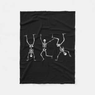 Skeleton Dance Challenge Halloween Scary Skeleton Fleece Blanket