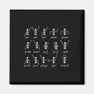 Skeleton Dance Figures Equation Math Teacher Hallo Magnet