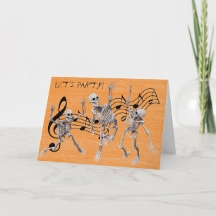 Skeleton Dance Halloween Fête Invitation