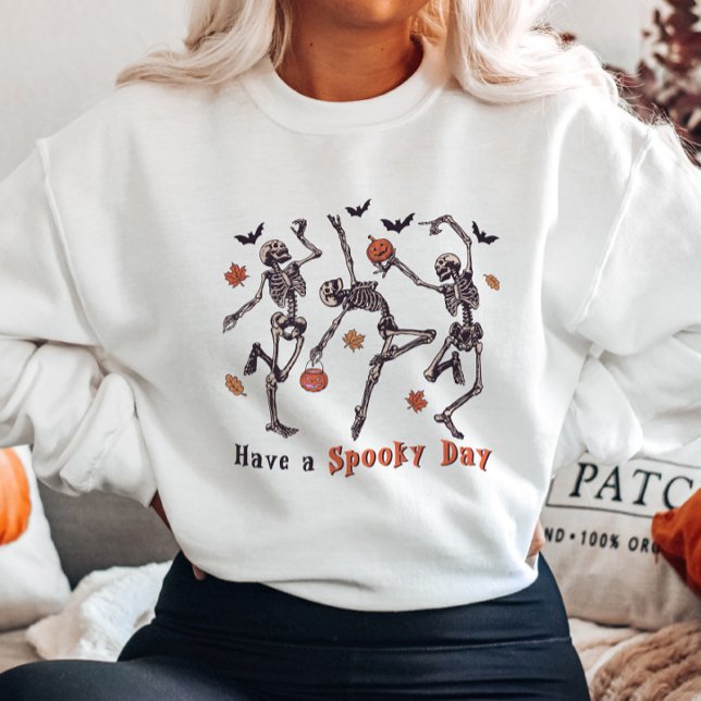  Skeleton Dance Halloween Sweatshirt (Creator Uploaded)