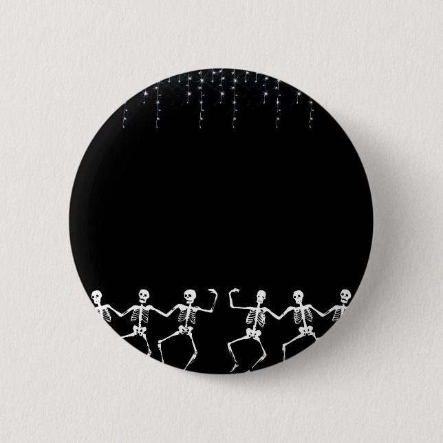 Skeleton Dance Party 2 Inch Round Button (Front)