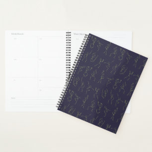 Skeleton Dance planner - purple
