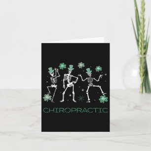 Skeleton Dancing Chiropractic Chiro Squad St Patri Card