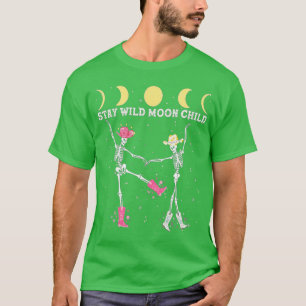 Skeleton Dancing Cowboy Stay Wild Moon Child Weste T-Shirt