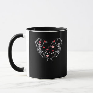 Skeleton Dancing Heart Valentine's Day Gift Skull Mug