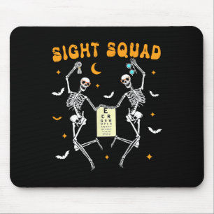 Skeleton Dancing Sight Squad Halloween Optometrist Mouse Pad